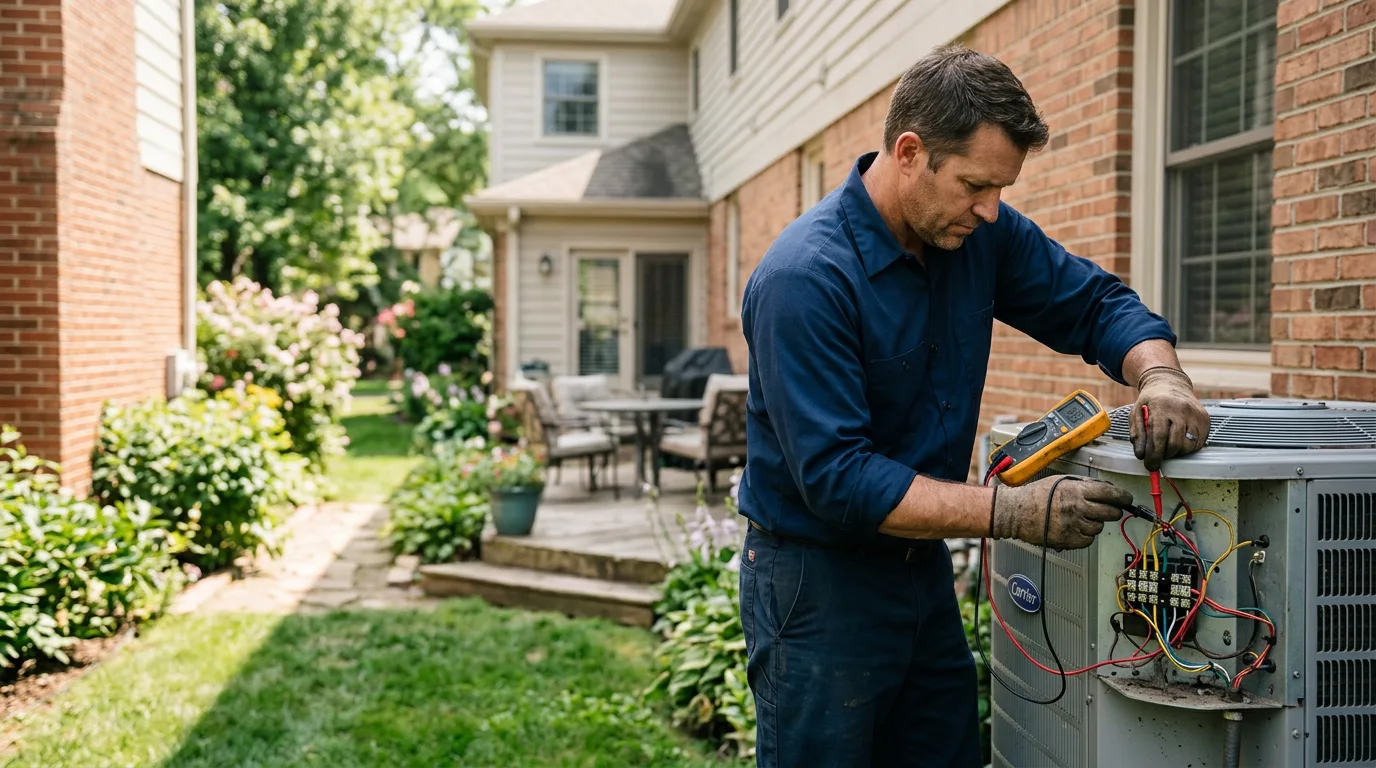 HVAC technician working near North Chatham, NY